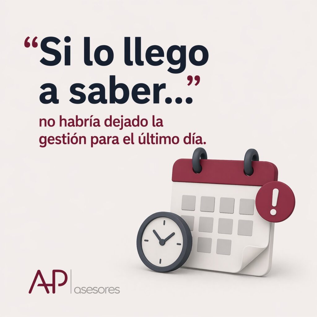 Si lo llego a saber… no habría dejado la gestión para el último día